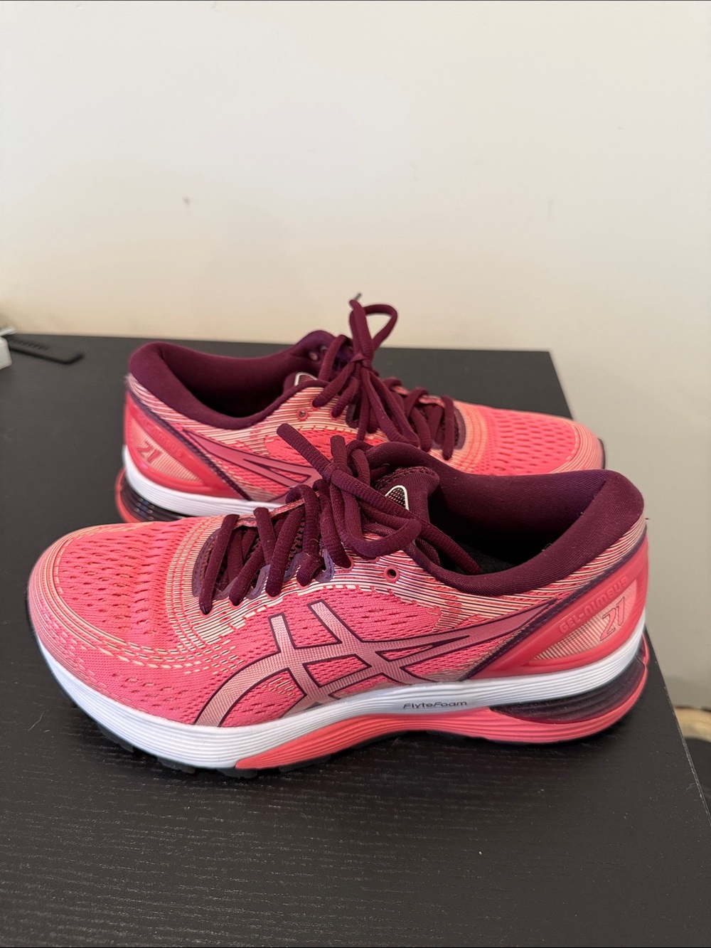 ASICS Gel-Nimbus .Women's Pink & Plum Running Shoes